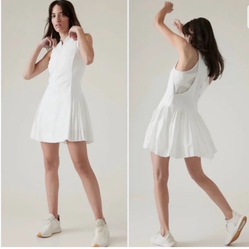 NWT Athleta advantage white tennis dress size petite Lg
